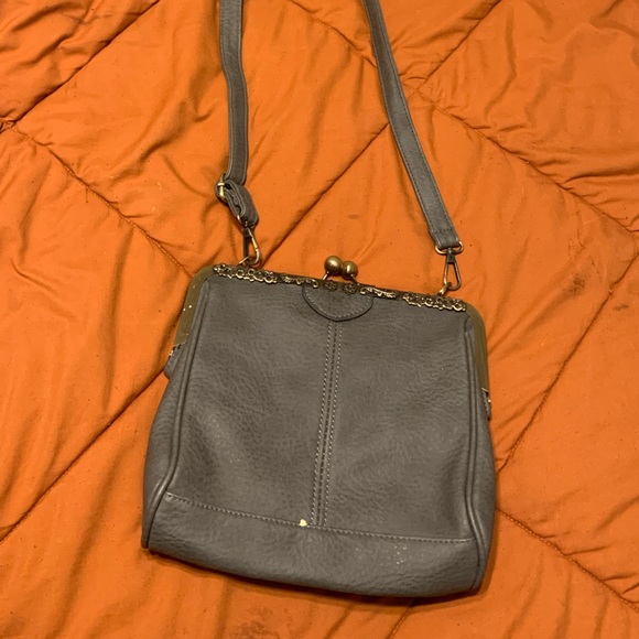 Coach Bags Crossbody Grey Purse With Unique Metal Detailing Super